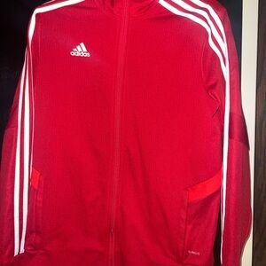 Adidas Men's Performance Jacket in Red and White